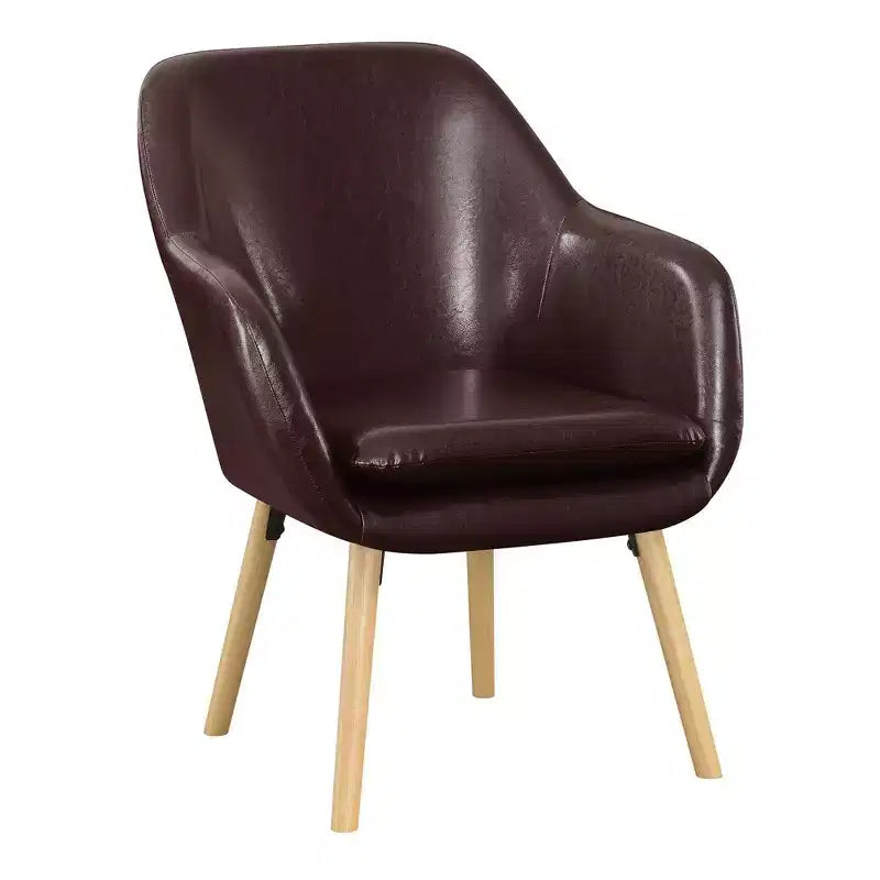 Fauteuil d'appoint en bois d'hévéa 33,5 po H x 26,75 po L