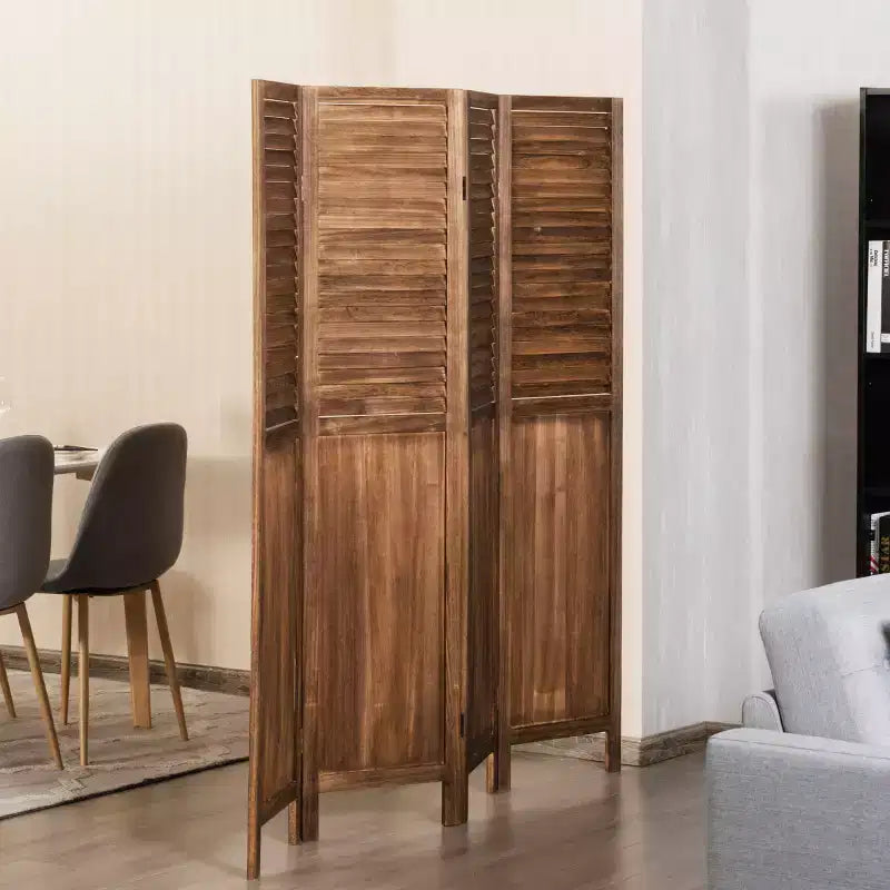 Paravent en Paulownia 4 panneaux 170 cm H x 163 cm L